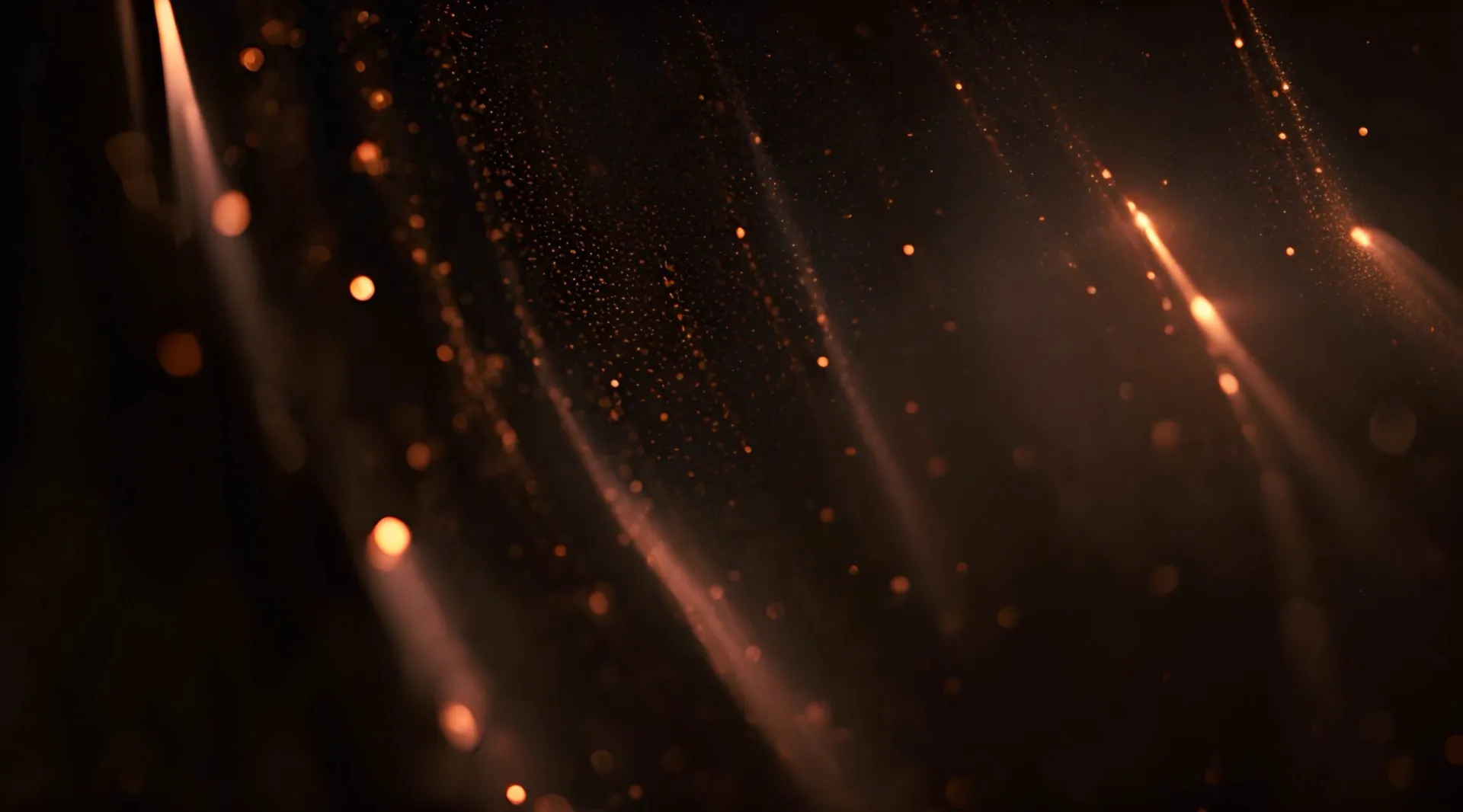Ethereal Golden Particles Abstract Stock Video